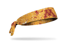 University of Minnesota: Splatter Gold Flex Tie Headband