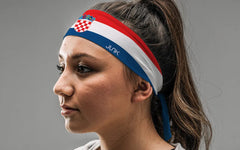 Croatia Flag Tie Headband