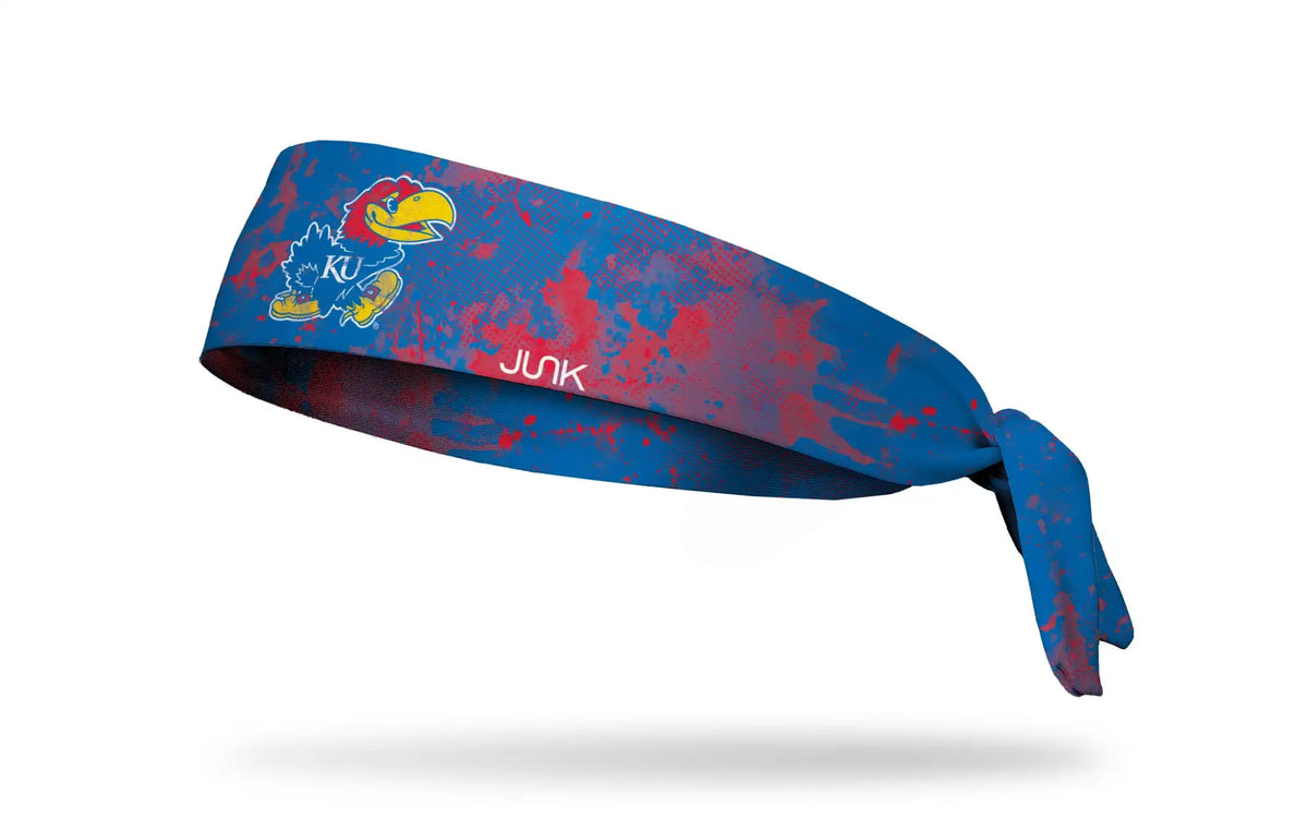 University of Kansas: Grunge Royal Flex Tie Headband